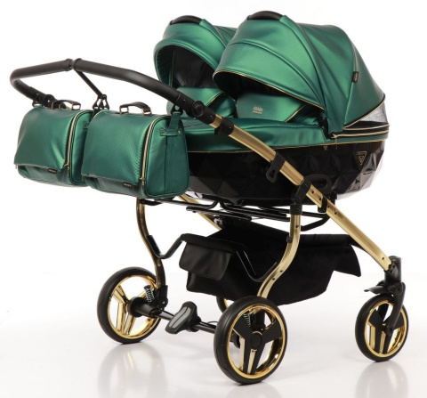 DIAMOND FLUO LINE DUO 3w1 JUNAMA wózek dla bliźniąt, jeden obok drugiego z fotelikami Kite 0-13kg - 02