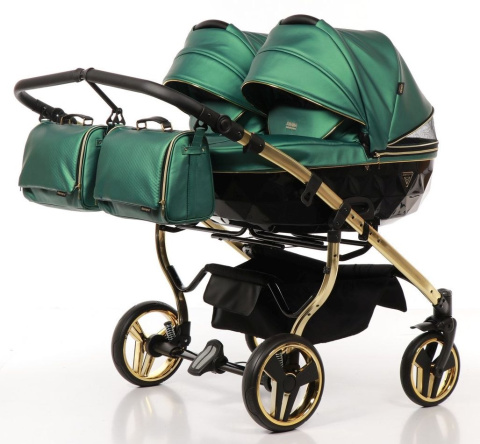 DIAMOND FLUO LINE DUO 3w1 JUNAMA wózek dla bliźniąt, jeden obok drugiego z fotelikami Kite 0-13kg - 02