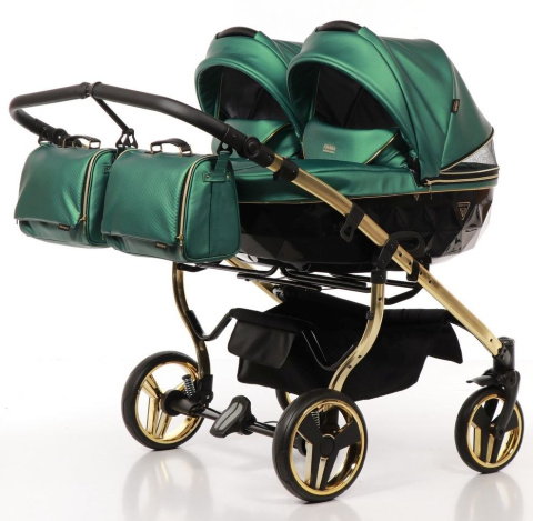 DIAMOND FLUO LINE DUO 3w1 JUNAMA wózek dla bliźniąt, jeden obok drugiego z fotelikami Kite 0-13kg - 02