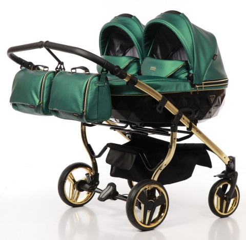 DIAMOND FLUO LINE DUO 3w1 JUNAMA wózek dla bliźniąt, jeden obok drugiego z fotelikami Kite 0-13kg - 02