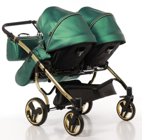 DIAMOND FLUO LINE DUO 3w1 JUNAMA wózek dla bliźniąt, jeden obok drugiego z fotelikami Kite 0-13kg - 02