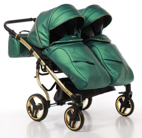DIAMOND FLUO LINE DUO 3w1 JUNAMA wózek dla bliźniąt, jeden obok drugiego z fotelikami Kite 0-13kg - 02