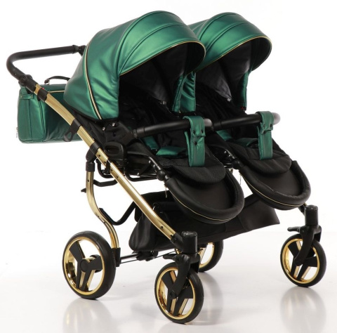 DIAMOND FLUO LINE DUO 3w1 JUNAMA wózek dla bliźniąt, jeden obok drugiego z fotelikami Kite 0-13kg - 02