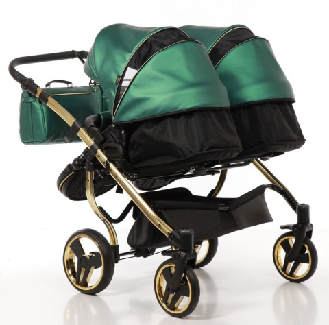 DIAMOND FLUO LINE DUO 3w1 JUNAMA wózek dla bliźniąt, jeden obok drugiego z fotelikami Kite 0-13kg - 02