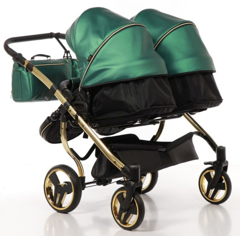 DIAMOND FLUO LINE DUO 3w1 JUNAMA wózek dla bliźniąt, jeden obok drugiego z fotelikami Kite 0-13kg - 02