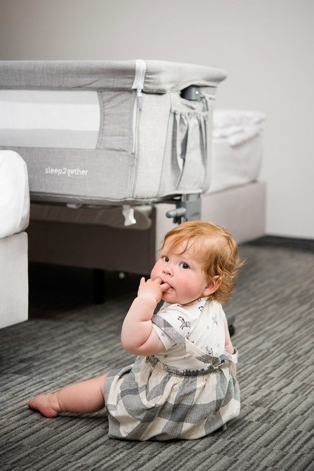 ŁÓŻECZKO SLEEP2GETHER GREY CARETERO