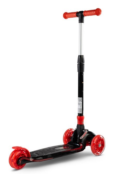 HULAJNOGA 3-KOŁOWA CARBON RED TOYZ