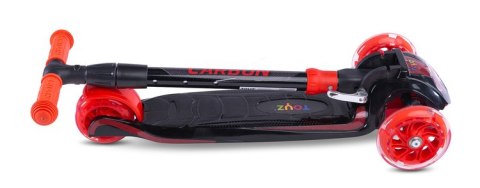 HULAJNOGA 3-KOŁOWA CARBON RED TOYZ