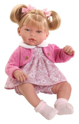 MG578 Lalka hiszpańska dziewczynka Alba w różowym sweterku - 38 cm