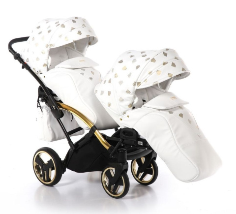GLOW DUO SLIM 2w1 JUNAMA wózek dla bliźniąt, jeden za drugim Polski Produkt kolor - 02