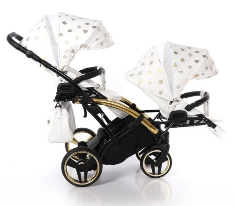 GLOW DUO SLIM 2w1 JUNAMA wózek dla bliźniąt, jeden za drugim Polski Produkt kolor - 02