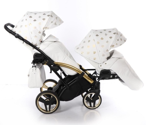 GLOW DUO SLIM 2w1 JUNAMA wózek dla bliźniąt, jeden za drugim Polski Produkt kolor - 02