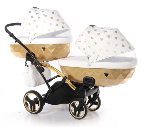 GLOW DUO SLIM 2w1 JUNAMA wózek dla bliźniąt, jeden za drugim Polski Produkt kolor - 02