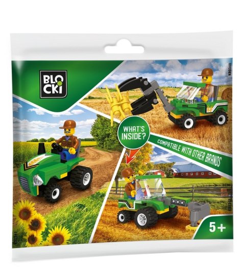 Klocki Blocki MyFarm saszetka - ciągnik z kosiarką 47 el.