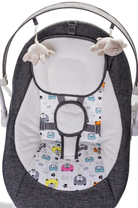 4Baby SWING Huśtawka elektryczna / Bujaczek 6m+ GREY