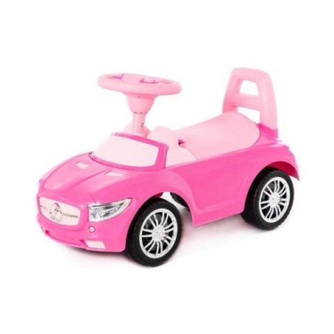 Polesie 84477 Samochód-jeździk "SuperCar" Nr1 z sygnałem dźwiękowym (różowy) jeździdełko auto pojazd