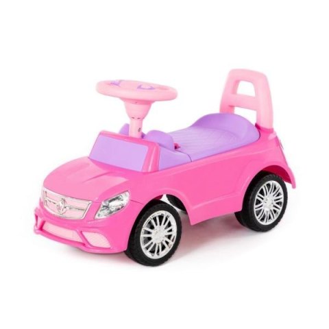 Polesie 84491 Samochód-jeździk SuperCar Nr3 z sygnałem dźwiękowym różowy jeździdełko auto pojazd