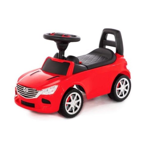 Polesie 84507 Samochód-jeździk SuperCar Nr4 z sygnałem dźwiękowym czerwony jeździdełko auto pojazd