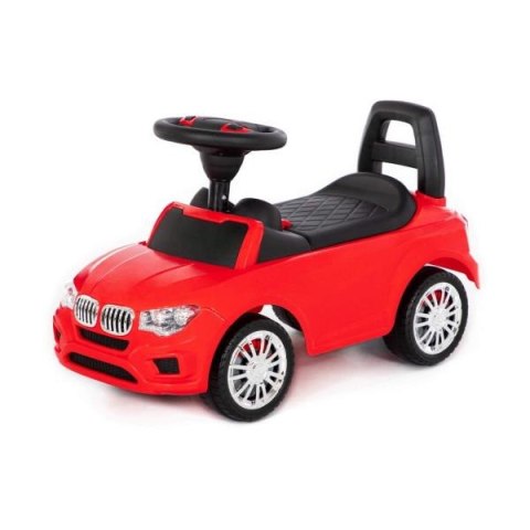 Polesie 84583 Samochód-jeździk SuperCar Nr5 z sygnałem dźwiękowym czerwony jeździdełko auto pojazd