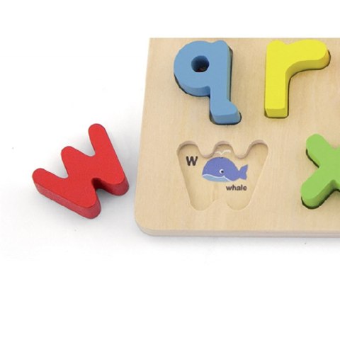 Puzzle Edukacyjne Drewniana Układanka Alfabet Literki Viga Toys