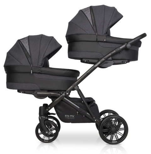TEAM 2w1 RIKO wózek bliźniaczy lub dla dzieci rok po roku - 04 Anthracite