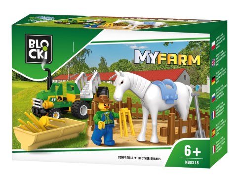 Klocki Blocki MyFarm Mały ciągnik 62 el.
