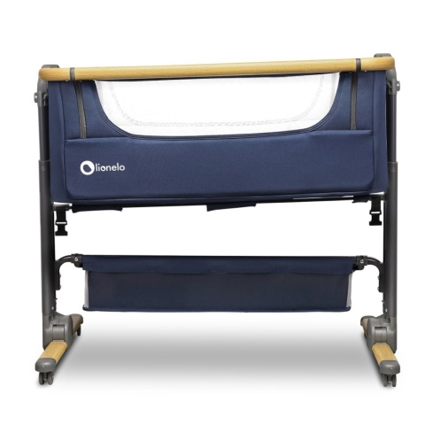 TIMON Lionelo 3w1 składane łóżeczko dostawne, przybornik, torba, co-sleeping - blue navy