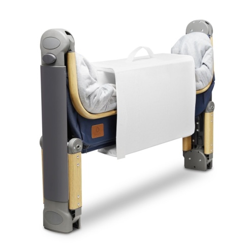 TIMON Lionelo 3w1 składane łóżeczko dostawne, przybornik, torba, co-sleeping - blue navy