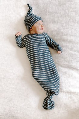 Aden+anais Śpiworek dzianinowy SNUGGLE KNIT NAVY STRIPE