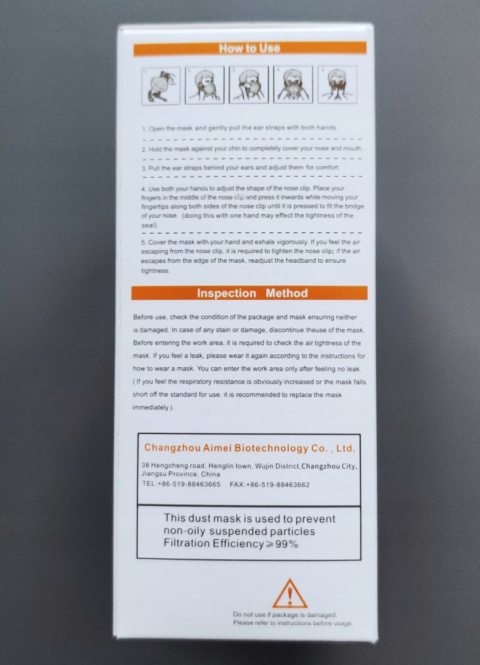 Półmaska ochronna FFP3 NR LXD-Z03 maseczka CE