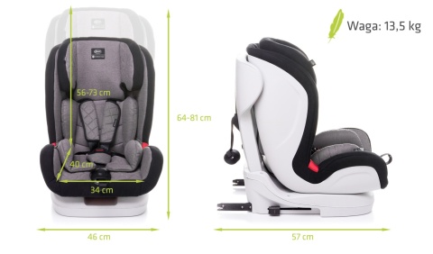 FLY-FIX 4Baby fotelik 9-36kg isofix - black
