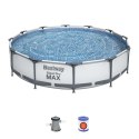 Bestway 56416 BASEN STELAŻOWY STEEL PRO MAX Z POMPĄ FILTRACYJNĄ 3.66m x 0.76m