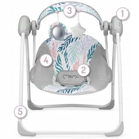 MoMi LISS Bujaczek huśtawka elektryczna leżaczek