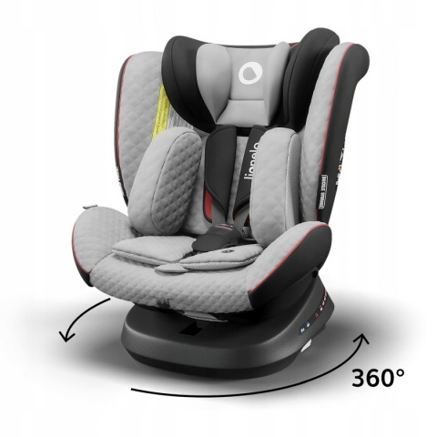 BASTIAAN ONE Lionelo Obrotowy fotelik samochodowy 0-36 kg Isofix RWF - Grey Stone Black