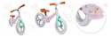 MoMi ULTI Rowerek biegowy dla dziewczynki koła 12'' - Różowy kwiaty