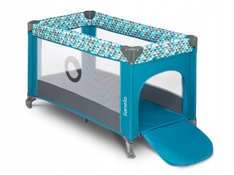 STEFI Lionelo Łóżeczko turystyczne Kojec - Green Turquoise
