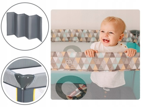 STEFI Lionelo Łóżeczko turystyczne Kojec - Yellow Lemon