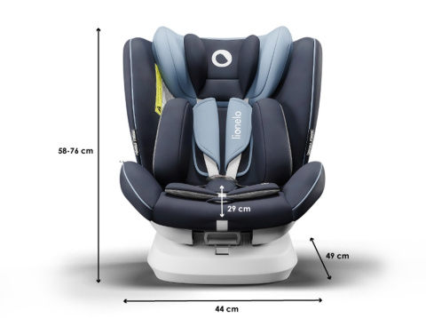 BASTIAAN ONE Lionelo Obrotowy fotelik samochodowy 0-36 kg Isofix RWF - Blue Navy
