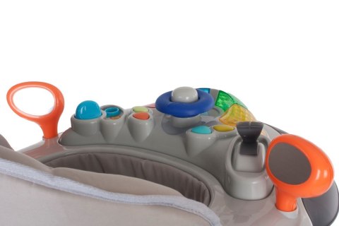 Chodzik kołyska z kierownicą - szary