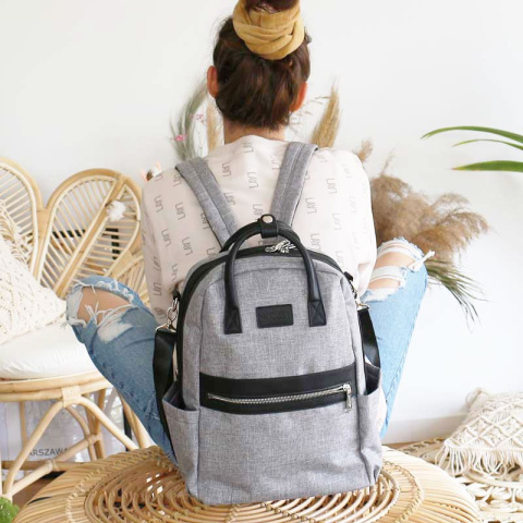 FAVE JOISSY Plecak i torba dla mamy 2w1 - Grey Melange