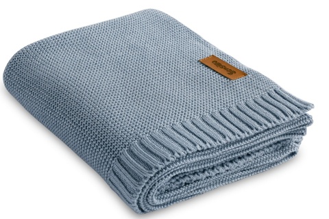 Kocyk Sensillo bambusowo-bawełniany 100 x 80 - Jeans