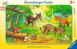 PROMO Puzzle 15el ramkowe Zwierzątka z lasu 063765 RAVENSBURGER p24