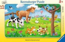 Puzzle 15el ramkowe Miłośnicy słodkich zwierząt 060665 RAVENSBURGER p24