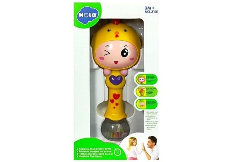 Urocza Grzechotka Dziecięca Kurczak Żółta