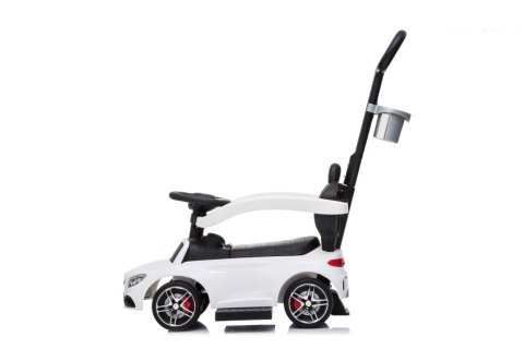 Jeździk pchacz chodzik dla dziecka Mercedes C-Class z popychaczem i podnóżkiem biały