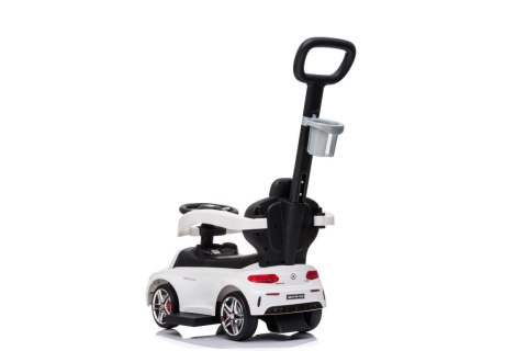 Jeździk pchacz chodzik dla dziecka Mercedes C-Class z popychaczem i podnóżkiem biały