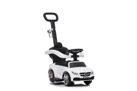 Jeździk pchacz chodzik dla dziecka Mercedes C-Class z popychaczem i podnóżkiem biały
