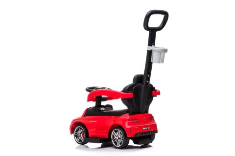 Jeździk pchacz chodzik dla dziecka Mercedes C-Class z popychaczem i podnóżkiem czerwony