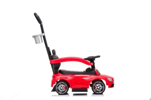 Jeździk pchacz chodzik dla dziecka Mercedes C-Class z popychaczem i podnóżkiem czerwony