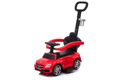 Jeździk pchacz chodzik dla dziecka Mercedes C-Class z popychaczem i podnóżkiem czerwony